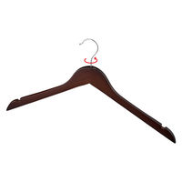 ストア・エキスプレス 【100本】木製ハンガー ブラウン トップス用 幅44cm 6534-205 1セット(100本)（直送品）