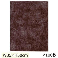 【100枚】不織布インナーバッグ 薄タイプ ダークブラウン 幅35×高さ50cm 7406-306 1セット(100枚)（直送品）