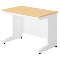 【組立設置込】プラス SA(エスエー) 平机 幅1000×奥行600×高さ720mm ホワイトメープル×ホワイト 1台（直送品）