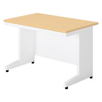 【組立設置込】プラス SA(エスエー) 平机 幅1100×奥行700×高さ720mm ホワイトメープル×ホワイト 1台（直送品）