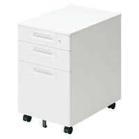 【設置込】プラス SA(エスエー) サイドキャビネット 3段 幅396×奥行577×高さ603mm ホワイト 1台（直送品）