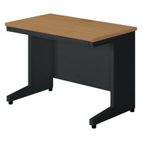 【組立設置込】プラス SA(エスエー) 平机 幅1000×奥行600×高さ720mm ミディアムウッド×ブラック 1台（直送品）