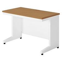 【組立設置込】プラス SA(エスエー) 平机 幅1100×奥行600×高さ720mm ミディアムウッド×ホワイト 1台（直送品）