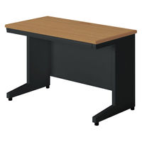 【組立設置込】プラス SA(エスエー) 平机 幅1100×奥行600×高さ720mm ミディアムウッド×ブラック 1台（直送品）