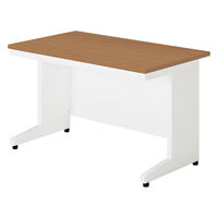 【組立設置込】プラス SA(エスエー) 平机 幅1200×奥行700×高さ720mm ミディアムウッド×ホワイト 1台（直送品）