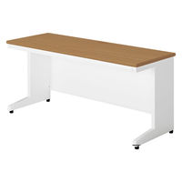 【組立設置込】プラス SA(エスエー) 平机 幅1600×奥行600×高さ720mm ミディアムウッド×ホワイト 1台（直送品）