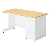 【組立設置込】プラス SA(エスエー) 片袖机 幅1400×奥行700×高さ720mm ホワイトメープル×ホワイト 1台（直送品）