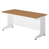 【組立設置込】プラス SA(エスエー) 平机 幅1600×奥行700×高さ720mm ミディアムウッド×ホワイト 1台（直送品）