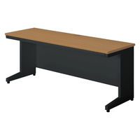 【組立設置込】プラス SA(エスエー) 平机 幅1800×奥行600×高さ720mm ミディアムウッド×ブラック 1台（直送品）