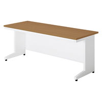 【組立設置込】プラス SA(エスエー) 平机 幅1800×奥行700×高さ720mm ミディアムウッド×ホワイト 1台（直送品）