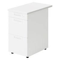 【組立設置込】プラス SA(エスエー) 脇机 幅400×奥行700×高さ720mm ホワイト 1台（直送品）