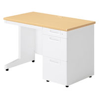 【組立設置込】プラス SA(エスエー) 片袖机 幅1100×奥行600×高さ720mm ホワイトメープル×ホワイト 1台（直送品）