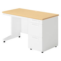 【組立設置込】プラス SA(エスエー) 片袖机 幅1200×奥行600×高さ720mm ホワイトメープル×ホワイト 1台（直送品）