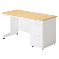 【組立設置込】プラス SA(エスエー) 片袖机 幅1400×奥行600×高さ720mm ホワイトメープル×ホワイト 1台（直送品）