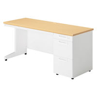 【組立設置込】プラス SA(エスエー) 片袖机 幅1600×奥行600×高さ720mm ホワイトメープル×ホワイト 1台（直送品）