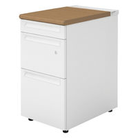 【設置込】プラス US-1 脇机 幅400×奥行600×高さ720mm  ミディアムウッド US1-046D-D3 T2/W4 1台（直送品）