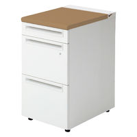 【設置込】プラス US-1 脇机 幅400×奥行600×高さ720mm  ミディアムウッド US1-046A-A3 T2/W4 1台（直送品）