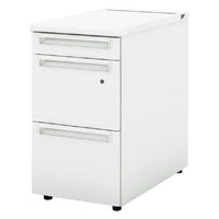 【設置込】プラス US-1 脇机 幅400×奥行700×高さ720mm  ホワイト US1-047A-A3L WS/W4 1台（直送品）