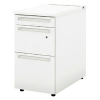 【設置込】プラス US-1 脇机 幅400×奥行700×高さ720mm  ホワイト US1-047D-D3L WS/W4 1台（直送品）