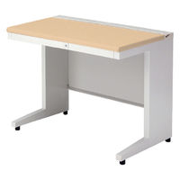 【組立設置込】プラス US-1 平机 幅1000×奥行600×高さ720mm  ホワイトメープル US-106H WM/W4 1台（直送品）