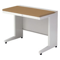 【組立設置込】プラス US-1 平机 幅1000×奥行600×高さ720mm  ミディアムウッド US-106H T2/W4 1台（直送品）