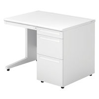 【組立設置込】プラス US-1 片袖机 幅1000×奥行700×高さ720mm  ホワイト US-107D-3 WS/W4 1台（直送品）