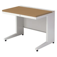 【組立設置込】プラス US-1 平机 幅1000×奥行700×高さ720mm  ミディアムウッド US-107H T2/W4 1台（直送品）