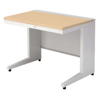 【組立設置込】プラス US-1 平机 幅1000×奥行700×高さ720mm  ホワイトメープル US-107H WM/W4 1台（直送品）