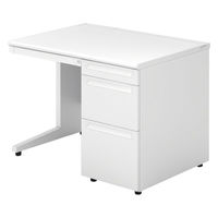 【組立設置込】プラス US-1 片袖机 幅1000×奥行700×高さ720mm  ホワイト US-107DL-3 WS/W4 1台（直送品）