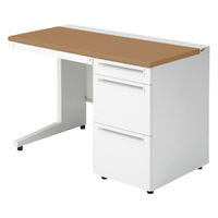 【組立設置込】プラス US-1 片袖机 幅1100×奥行600×高さ720mm  ミディアムウッド US-116A-3 T2/W4 1台（直送品）