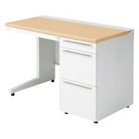 【組立設置込】プラス US-1 片袖机 幅1100×奥行600×高さ720mm  ホワイトメープル US-116A-3 WM/W4 1台（直送品）