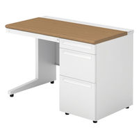 【組立設置込】プラス US-1 片袖机 幅1100×奥行600×高さ720mm  ミディアムウッド US-116D-3 T2/W4 1台（直送品）