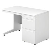 【組立設置込】プラス US-1 片袖机 幅1100×奥行600×高さ720mm  ホワイト US-116D-3 WS/W4 1台（直送品）