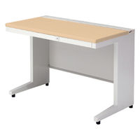 【組立設置込】プラス US-1 平机 幅1100×奥行600×高さ720mm  ホワイトメープル US-116H WM/W4 1台（直送品）