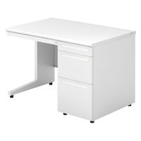 【組立設置込】プラス US-1 片袖机 幅1100×奥行700×高さ720mm  ホワイト US-117DL-3 WS/W4 1台（直送品）