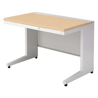 【組立設置込】プラス US-1 平机 幅1100×奥行700×高さ720mm  ホワイトメープル US-117H WM/W4 1台（直送品）