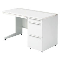【組立設置込】プラス US-1 片袖机 幅1200×奥行600×高さ720mm  ホワイト US-126A-3 WS/W4 1台（直送品）