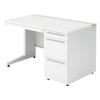 【組立設置込】プラス US-1 片袖机 幅1200×奥行700×高さ720mm  ホワイト US-127A-3 WS/W4 1台（直送品）
