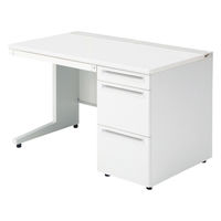【組立設置込】プラス US-1 片袖机 幅1200×奥行700×高さ720mm  ホワイト US-127AL-3 WS/W4 1台（直送品）