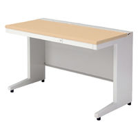 【組立設置込】プラス US-1 平机 幅1200×奥行600×高さ720mm  ホワイトメープル US-126H WM/W4 1台（直送品）