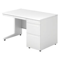【組立設置込】プラス US-1 片袖机 幅1200×奥行700×高さ720mm  ホワイト US-127D-3 WS/W4 1台（直送品）