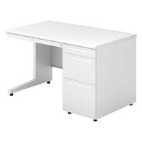 【組立設置込】プラス US-1 片袖机 幅1200×奥行700×高さ720mm  ホワイト US-127DL-3 WS/W4 1台（直送品）