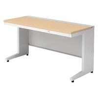 【組立設置込】プラス US-1 平机 幅1400×奥行600×高さ720mm  ホワイトメープル US-146H WM/W4 1台（直送品）