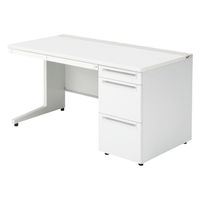 【組立設置込】プラス US-1 片袖机 幅1400×奥行700×高さ720mm  ホワイト US-147A-3 WS/W4 1台（直送品）