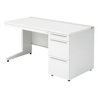 【組立設置込】プラス US-1 片袖机 幅1400×奥行700×高さ720mm  ホワイト US-147AL-3 WS/W4 1台（直送品）