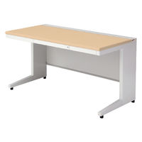 【組立設置込】プラス US-1 平机 幅1400×奥行700×高さ720mm  ホワイトメープル US-147H WM/W4 1台（直送品）