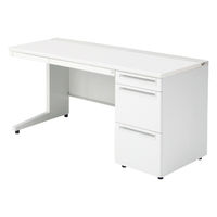 【組立設置込】プラス US-1 片袖机 幅1500×奥行600×高さ720mm  ホワイト US-156A-3 WS/W4 1台（直送品）