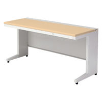 【組立設置込】プラス US-1 平机 幅1500×奥行600×高さ720mm  ホワイトメープル US-156H WM/W4 1台（直送品）