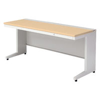 【組立設置込】プラス US-1 平机 幅1600×奥行600×高さ720mm  ホワイトメープル US-166H WM/W4 1台（直送品）