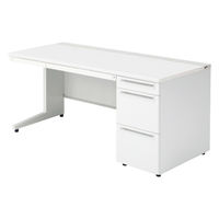 【組立設置込】プラス US-1 片袖机 幅1600×奥行700×高さ720mm  ホワイト US-167AL-3 WS/W4 1台（直送品）